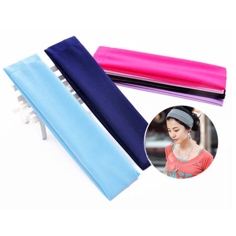 Honana Bx-808 Elastic Ladys Plain Headbrand Yoga Bag Sport Wash Face Snood 6 Boja