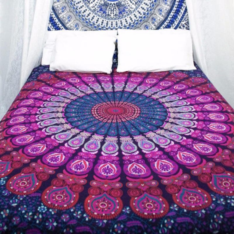 Honana Wx-17 150x210cm Boemski Stil Ručnik Za Plažu Od Poliesterskih Vlakana Šal Mandala Pravokutna Posteljina Tapiserija