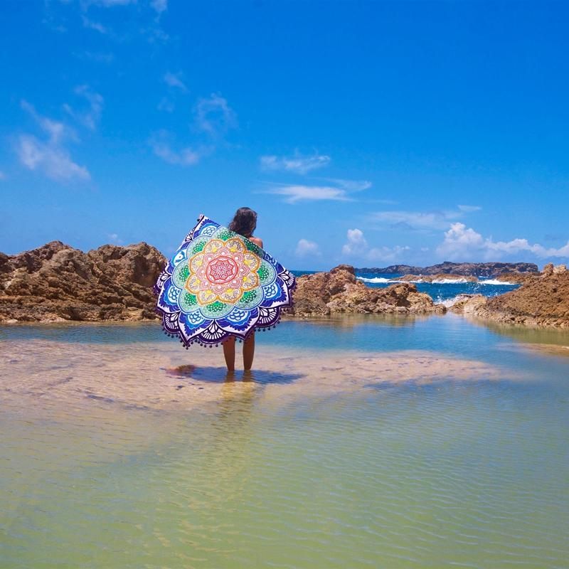 Honana Wx-91 Bohemian Tapiserija Totem Lotus Ručnici Za Plažu Prostirka Za Jogu Madrac Za Kampiranje Bikini Navlaka