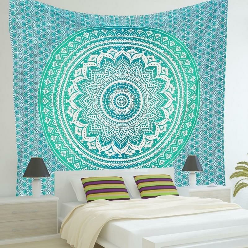 Honana Wx-99 New 150x210cm Boemski Stil Poliesterskih Vlakana Ručnik Za Plažu Mat Tapiserija Mandala Pravokutna Posteljina