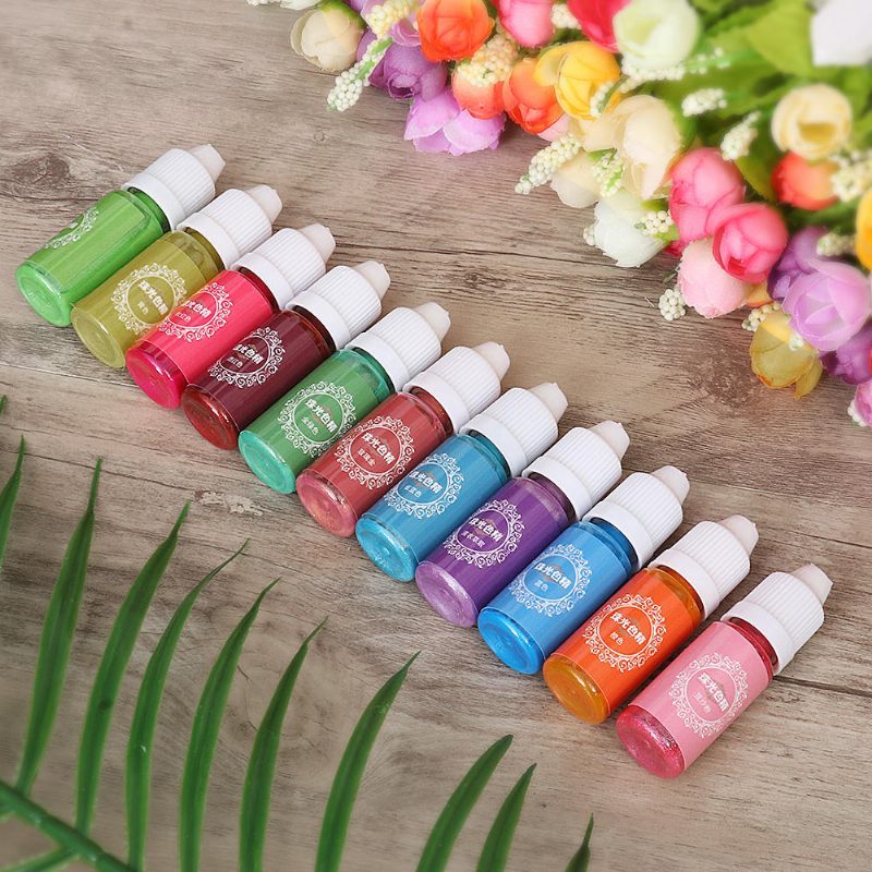 10 Ml Biserno Sjajni Pigment 24 Boje Uv Smola Epoksidna Ljepilo Boja Diy Kalupi Za Izradu Nakita Obrt