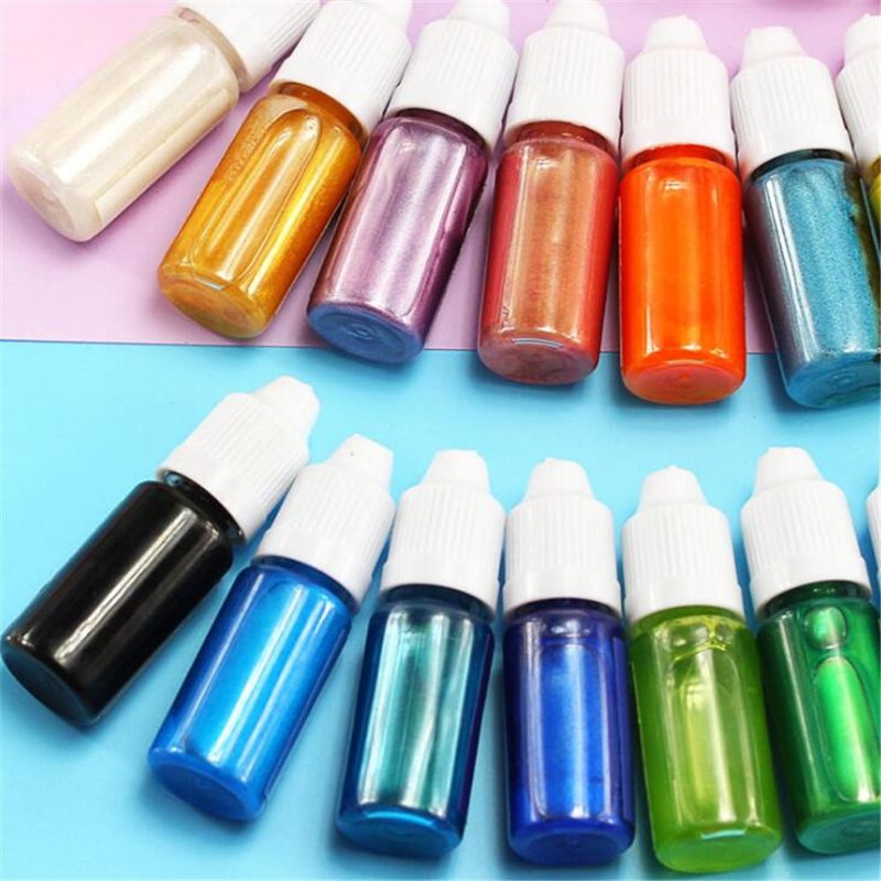 10 Ml Biserno Sjajni Pigment 24 Boje Uv Smola Epoksidna Ljepilo Boja Diy Kalupi Za Izradu Nakita Obrt