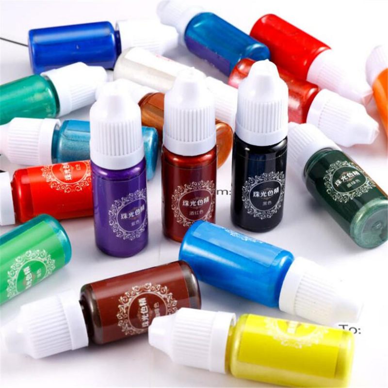 10 Ml Biserno Sjajni Pigment 24 Boje Uv Smola Epoksidna Ljepilo Boja Diy Kalupi Za Izradu Nakita Obrt