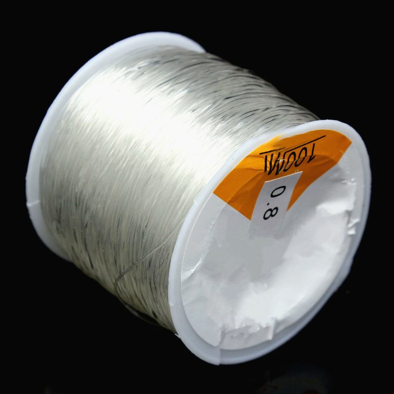 100m Crystal Line String Thread Stretch Elastic Beading Cord Dichotomanthes 0.8 mm