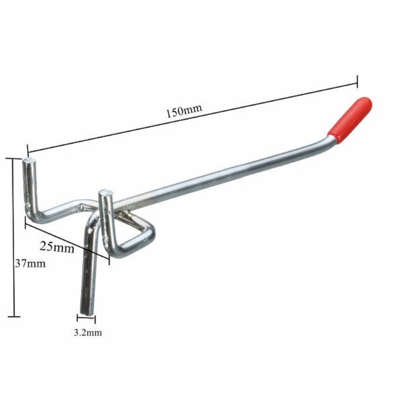 10kom Zidnih Izložnih Kuka Od Nehrđajućeg Čelika Za Prodavaonicu Kaputa Slatwall Panel 10 × 150mm