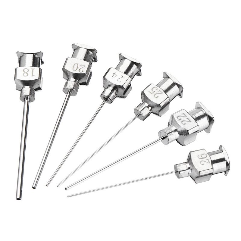 12pcs/set 1'' Igla Za Doziranje S Tupim Vrhom Od Nehrđajućeg Čelika Luer Lock Za Punjenje Štrcaljke I Aplikator Za Mjerenje Tekućeg Industrijskog Ljepila