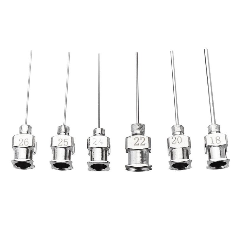 12pcs/set 1'' Igla Za Doziranje S Tupim Vrhom Od Nehrđajućeg Čelika Luer Lock Za Punjenje Štrcaljke I Aplikator Za Mjerenje Tekućeg Industrijskog Ljepila