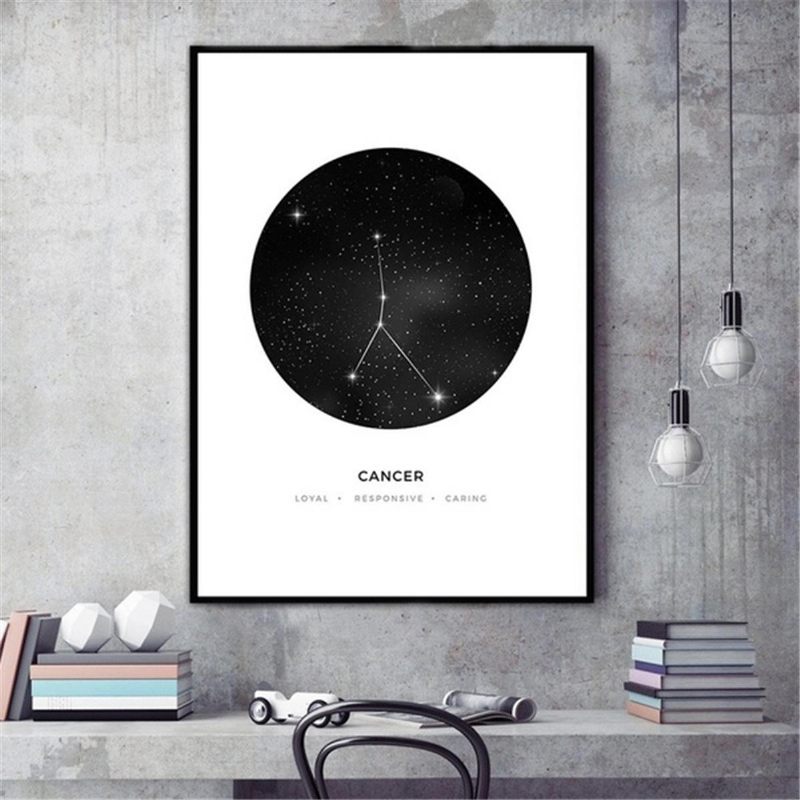 30x40cm Constellation Art Platneni Plakati Geometrijske Astrološke Slike Tapeta