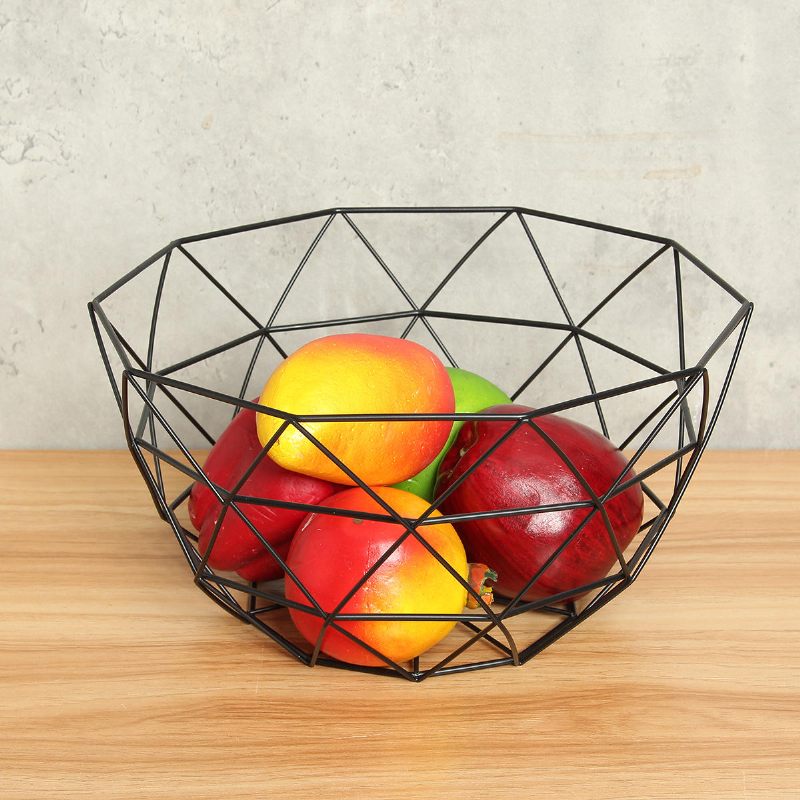 Geometrijski Ukras Od Metalne Žice Za Pohranjivanje Izložnih Košarica Držača Zdjelica Za Voće I Povrće