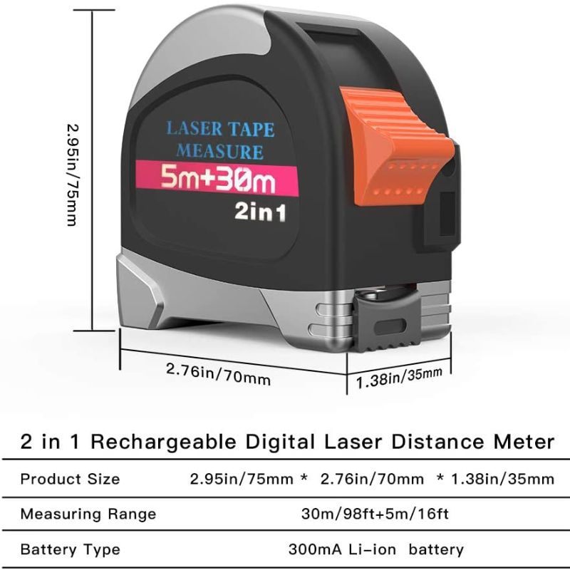 Laserska Digitalna Elektronička Mjerna Traka Na Uvlačenje