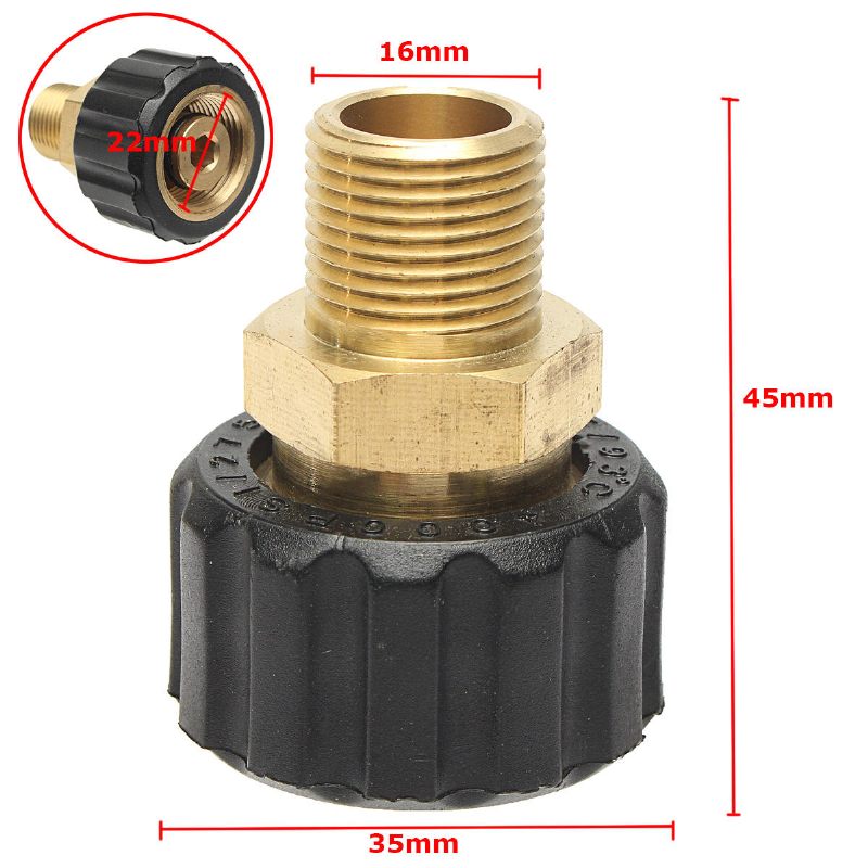 M22 Ženski 3/8 Inčni Muški Spoj Za Adapter Za Karcher & Nilfisk Ind.