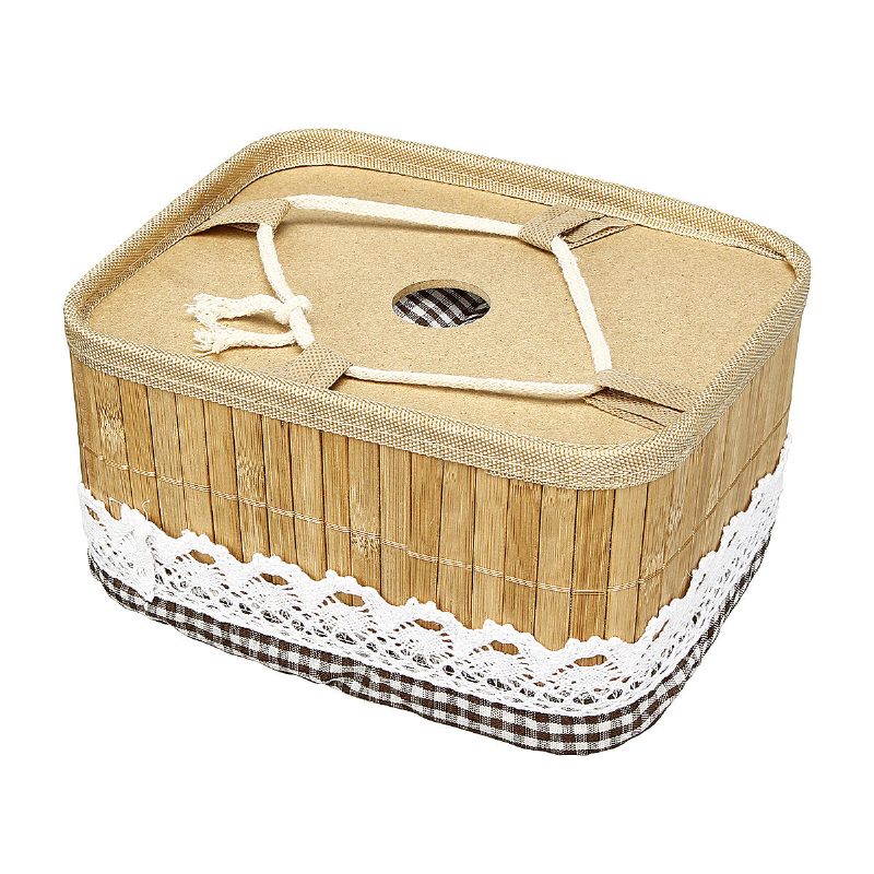 Pletene Bambusove Košare Za Pohranu Piknik Trgovina Grickalicama Kutija Za Igračke Stolni Organizator