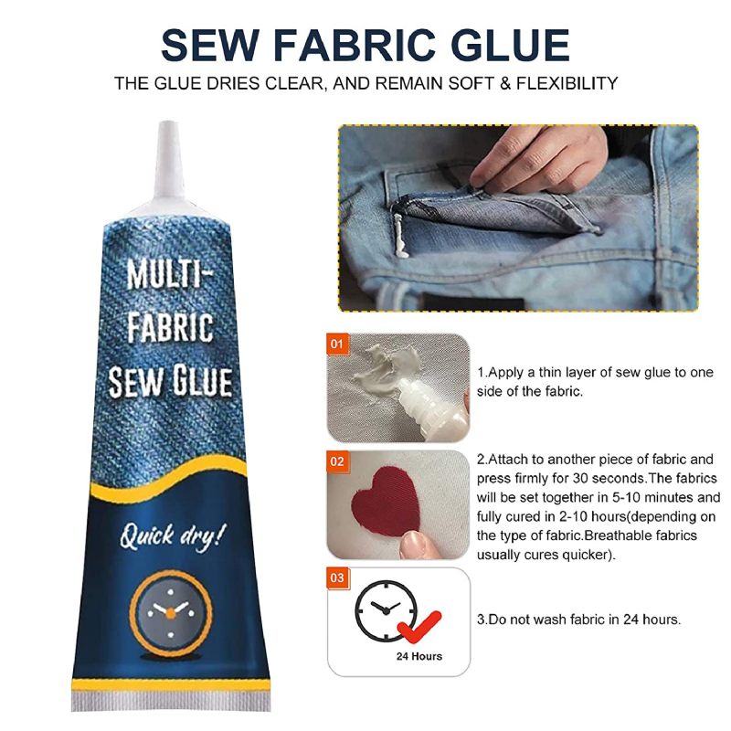 Tekući Instant Fabric Sew Glue Leather