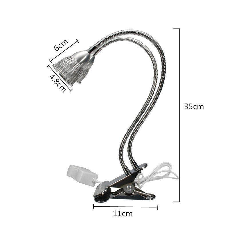 10w Dvostruka Glava Led Svjetiljke Punog Spektra Za Uzgoj Komplet Kopči Za Hidroponiku Unutarnjih Biljaka Američki Utikač 110-240 V