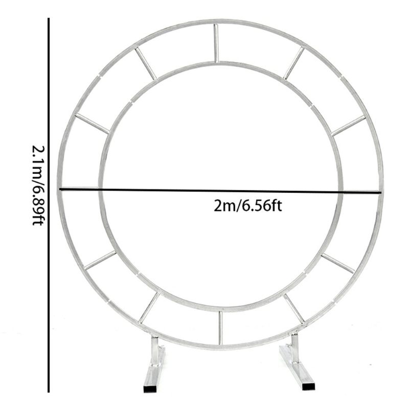 1.2 M/1.5 M/2 M Metalni Okvir Kružnog Luka Okrugla Romantična Pozadina Za Vjenčanje