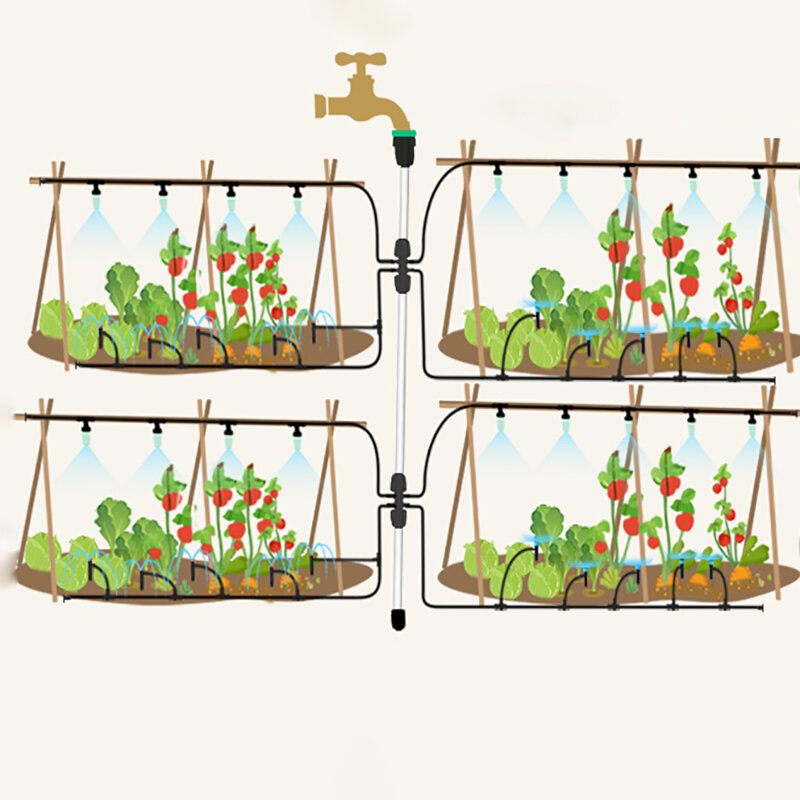 40m Pvc Automatski Komplet Za Mikro Navodnjavanje Kap Po Kap Sustav Za Automatsko Koji Štedi Vodu