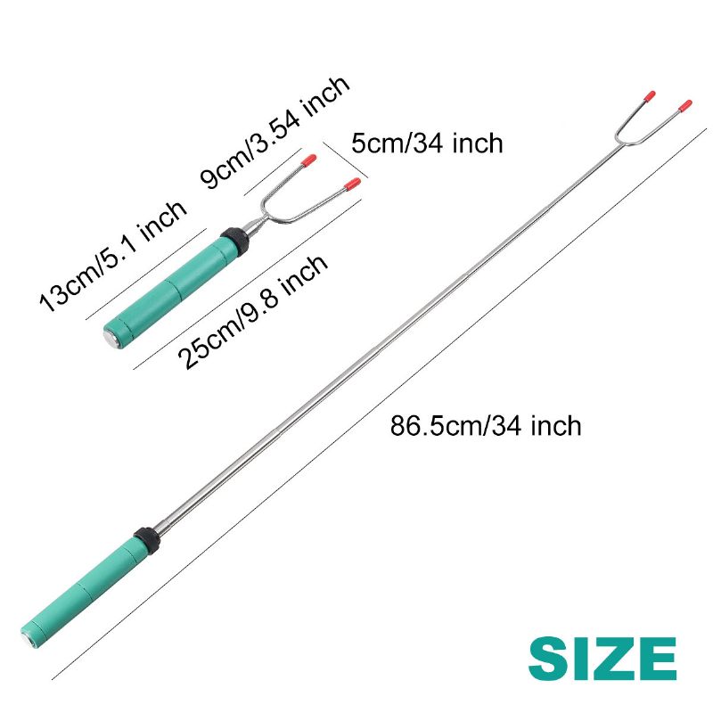 5-20 Kom 34-inčna Teleskopska Vilica Za Roštilj Štapići Za Pečenje Roštilja Za Ražnjiće Alat Za