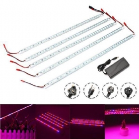 5pcs 50cm Smd5050 Nevodootporna 5:1 Led Trakasta Svjetiljka + 5a Strujni Adapter Za Uzgoj Biljaka U Vrtu Dc12v