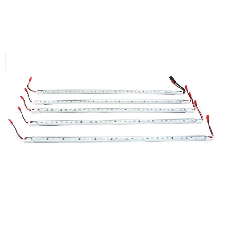 Dc12v 5pcs 50cm Vodootporna Smd5050 Crvena:plava 5:1 36led Traka Svjetiljka Za Uzgoj Biljaka + 5a Strujni Adapter