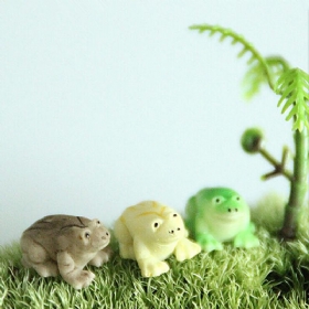 Diy Craft Landscape Minni Frog Potted Biljni Vrtni Dekor