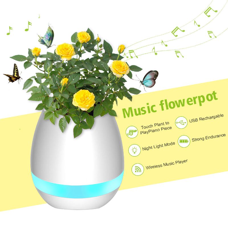 Music Flower Lonk Smart Touch Plant Play Sevven Colour Lamp Piano Led Light Bluetooth