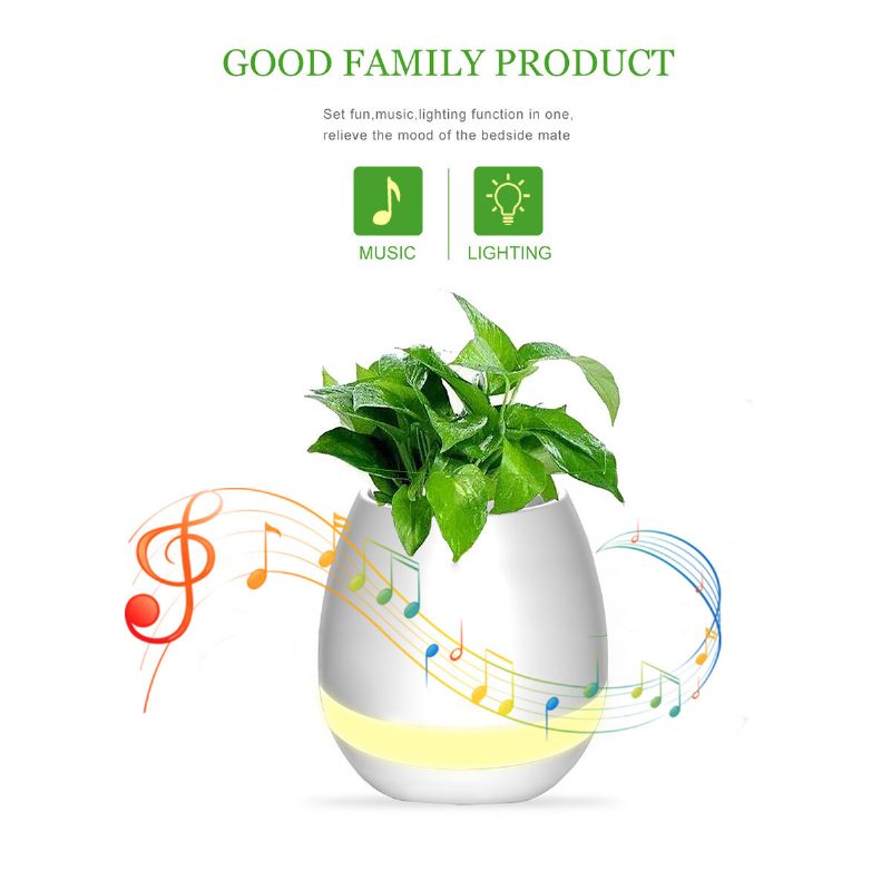 Music Flower Lonk Smart Touch Plant Play Sevven Colour Lamp Piano Led Light Bluetooth