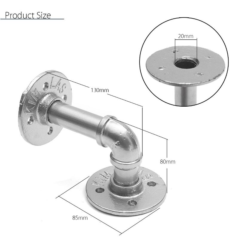 Nosači Polica Za Željezne Cijevi Podrška Za Zidni Industrijski Držač 13 cm