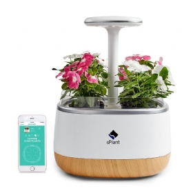 Splant Smart Fresh Herb Garden Kit Inteligentni Indoor Sprout Led Light Četiri Teglice Za Cvijeće S Aplikacijom Daljinski Upravljač Tehnologija Samonavodnjavanja