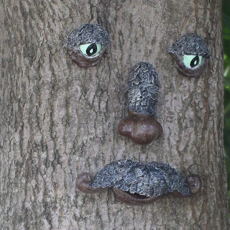 Starac S Bradom Tree Hugger Vrtna Umjetnost U Dvorištu Za Vanjsku Skulpturu Face Garden Decor