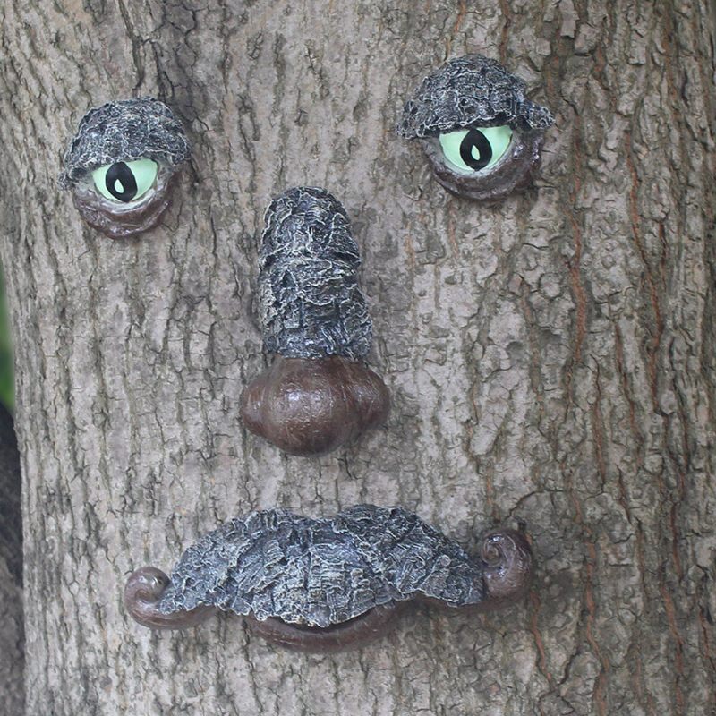 Starac S Bradom Tree Hugger Vrtna Umjetnost U Dvorištu Za Vanjsku Skulpturu Face Garden Decor