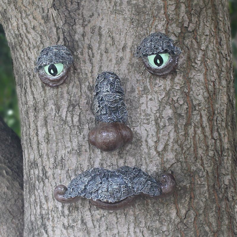 Starac S Bradom Tree Hugger Vrtna Umjetnost U Dvorištu Za Vanjsku Skulpturu Face Garden Decor