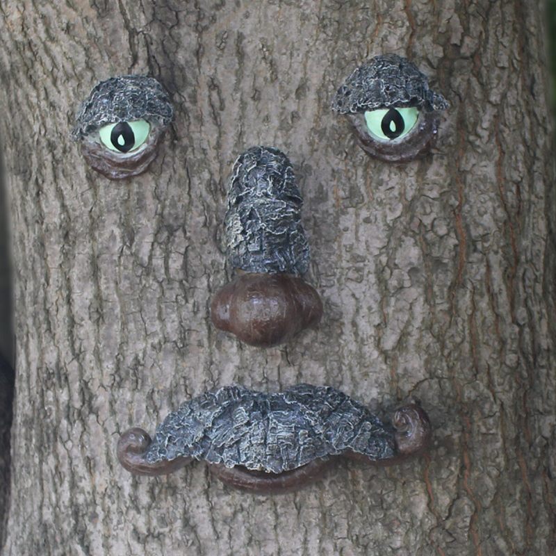 Starac S Bradom Tree Hugger Vrtna Umjetnost U Dvorištu Za Vanjsku Skulpturu Face Garden Decor